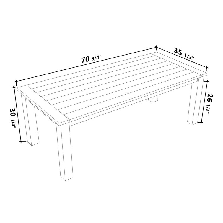 Birch Lane Academy Rectangular Dining Table in Solid Reclaimed